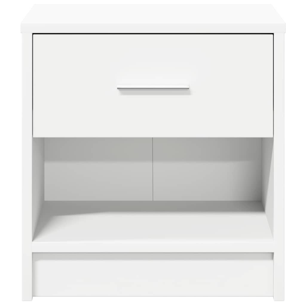 sengeborde 2 stk. med skuffe 39x28x41 cm hvid