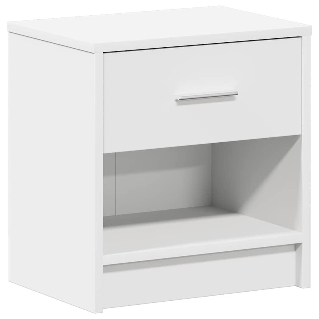 sengeborde 2 stk. med skuffe 39x28x41 cm hvid