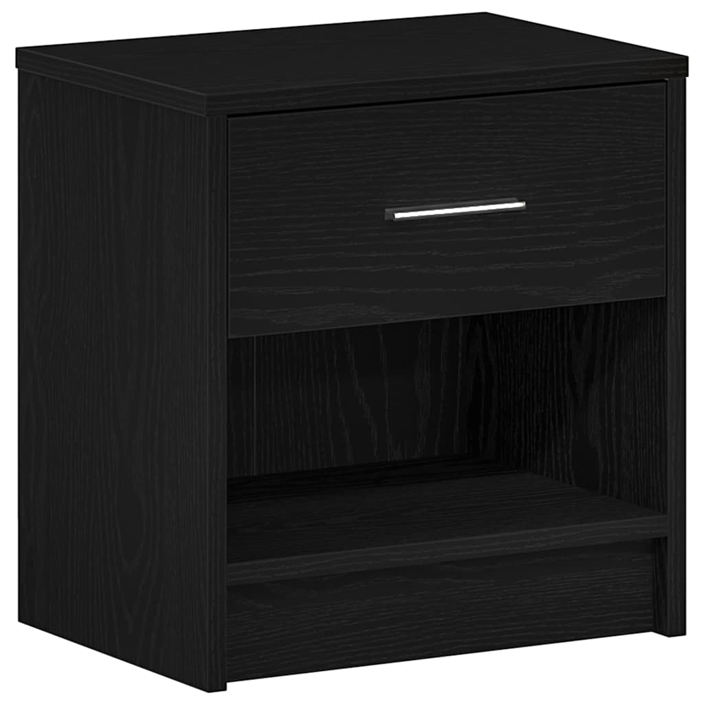 sengebord med skuffe 39x28x41 cm sort
