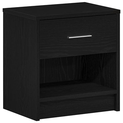 sengebord med skuffe 39x28x41 cm sort
