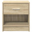 sengebord med skuffe 39x28x41 cm sonoma-eg