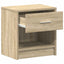sengeborde 2 stk. med skuffe 39x28x41 cm sonoma-eg