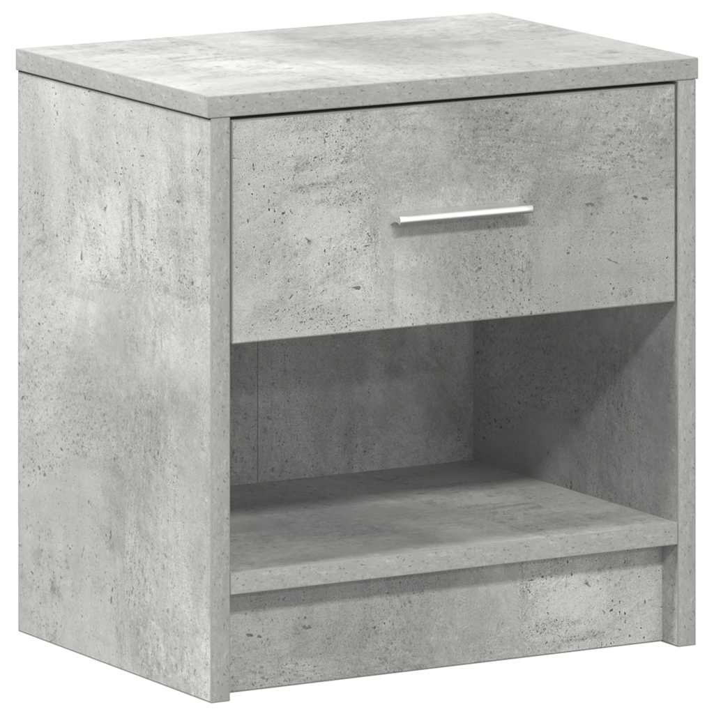sengebord med skuffe 39x28x41 cm betongrå