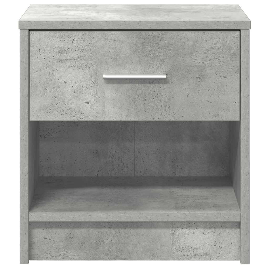 sengebord med skuffe 39x28x41 cm betongrå