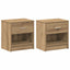 sengeborde 2 stk. med skuffe 39x28x41 cm kunsteg