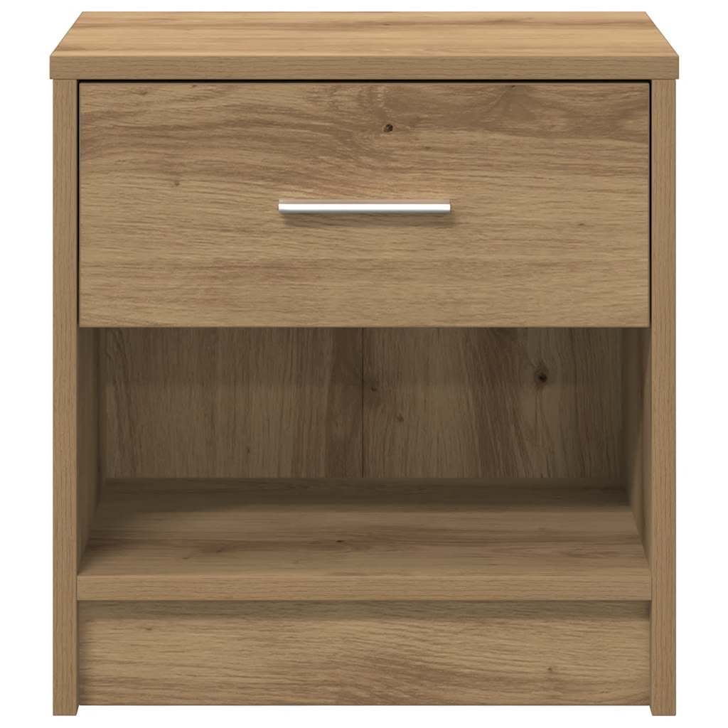 sengeborde 2 stk. med skuffe 39x28x41 cm kunsteg