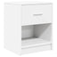 sengebord med skuffe 40x34x50 cm hvid