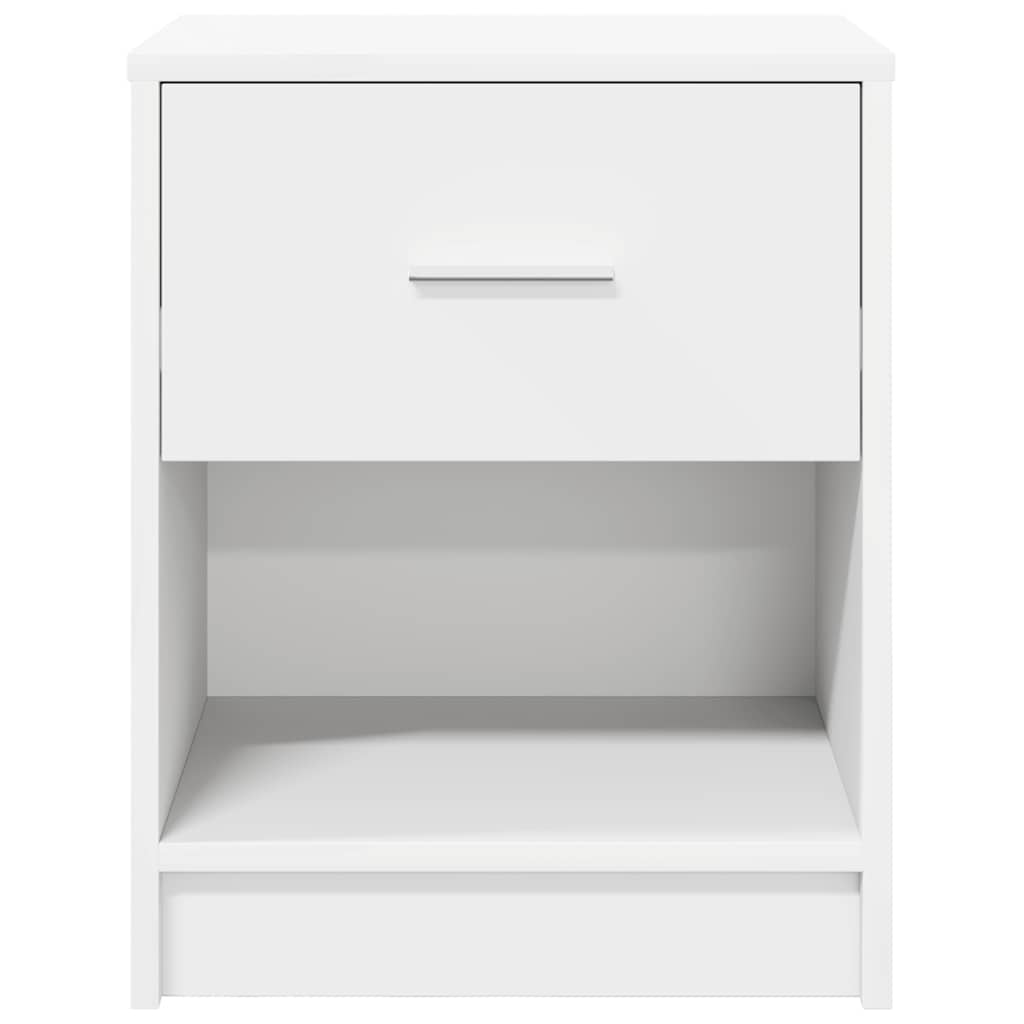 sengebord med skuffe 40x34x50 cm hvid