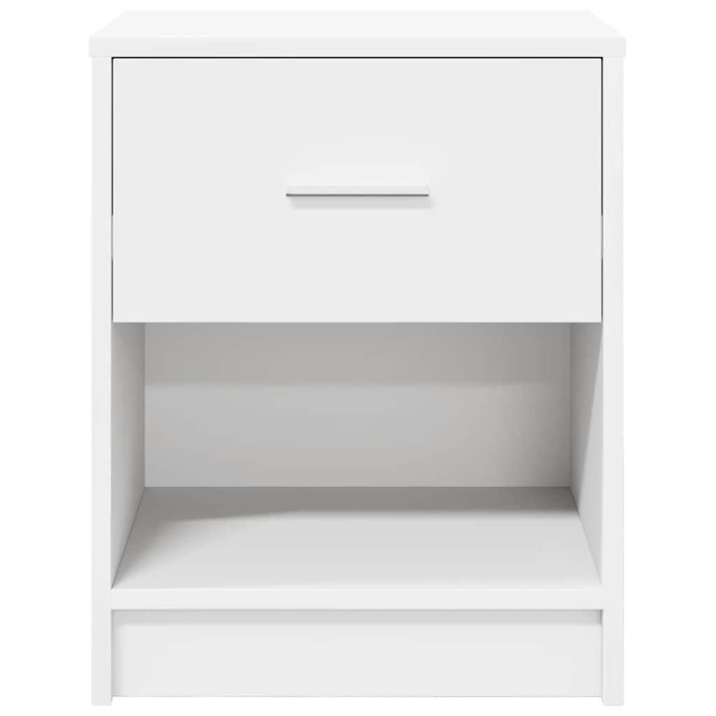 sengeborde 2 stk. med skuffe 40x34x50 cm hvid