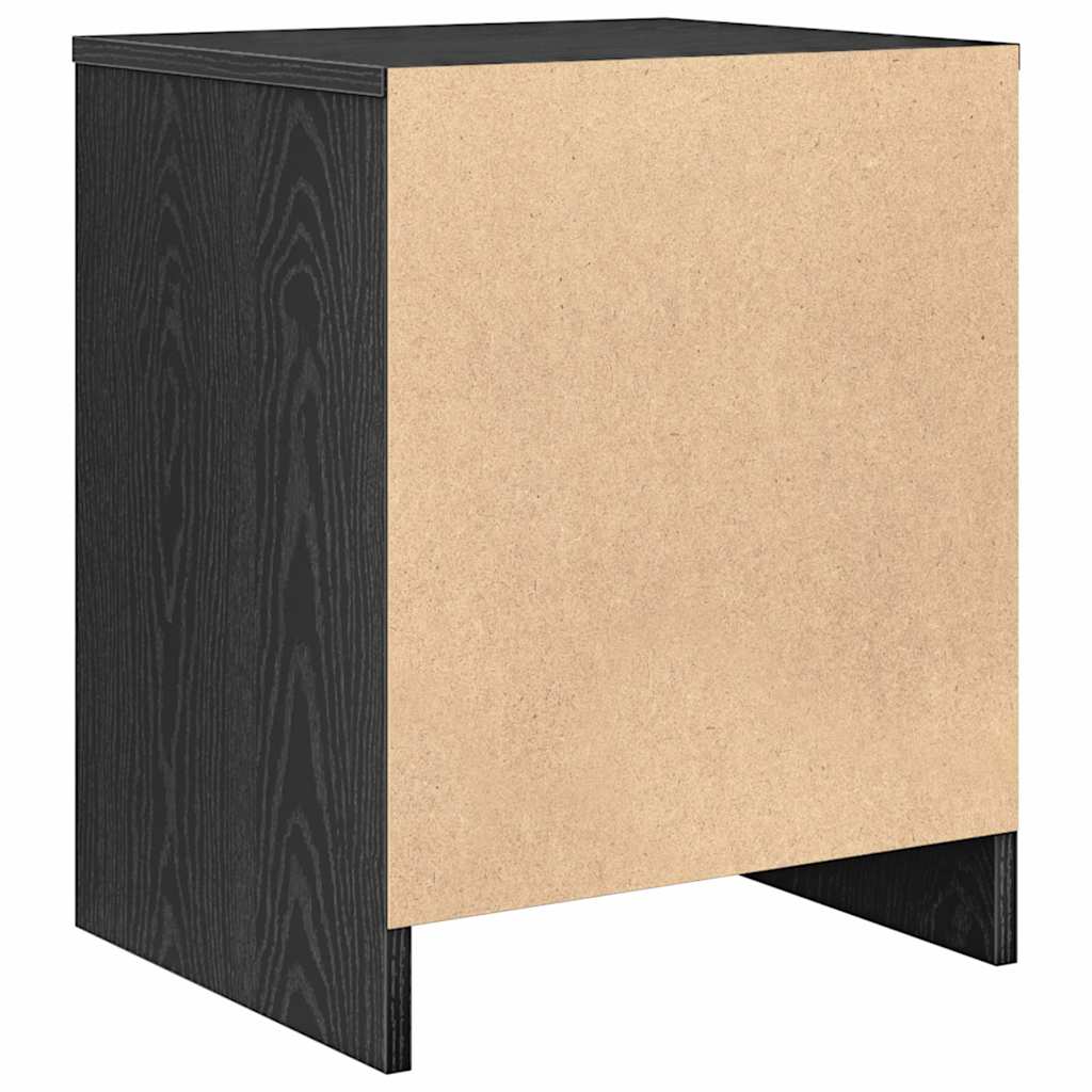 sengeborde 2 stk. med skuffe 40x34x50 cm sort