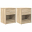 sengeborde 2 stk. med skuffe 40x34x50 cm sonoma-eg