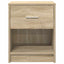 sengeborde 2 stk. med skuffe 40x34x50 cm sonoma-eg