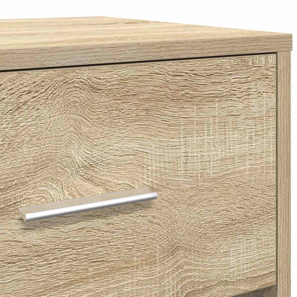 sengeborde 2 stk. med skuffe 40x34x50 cm sonoma-eg