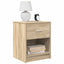 sengeborde 2 stk. med skuffe 40x34x50 cm sonoma-eg