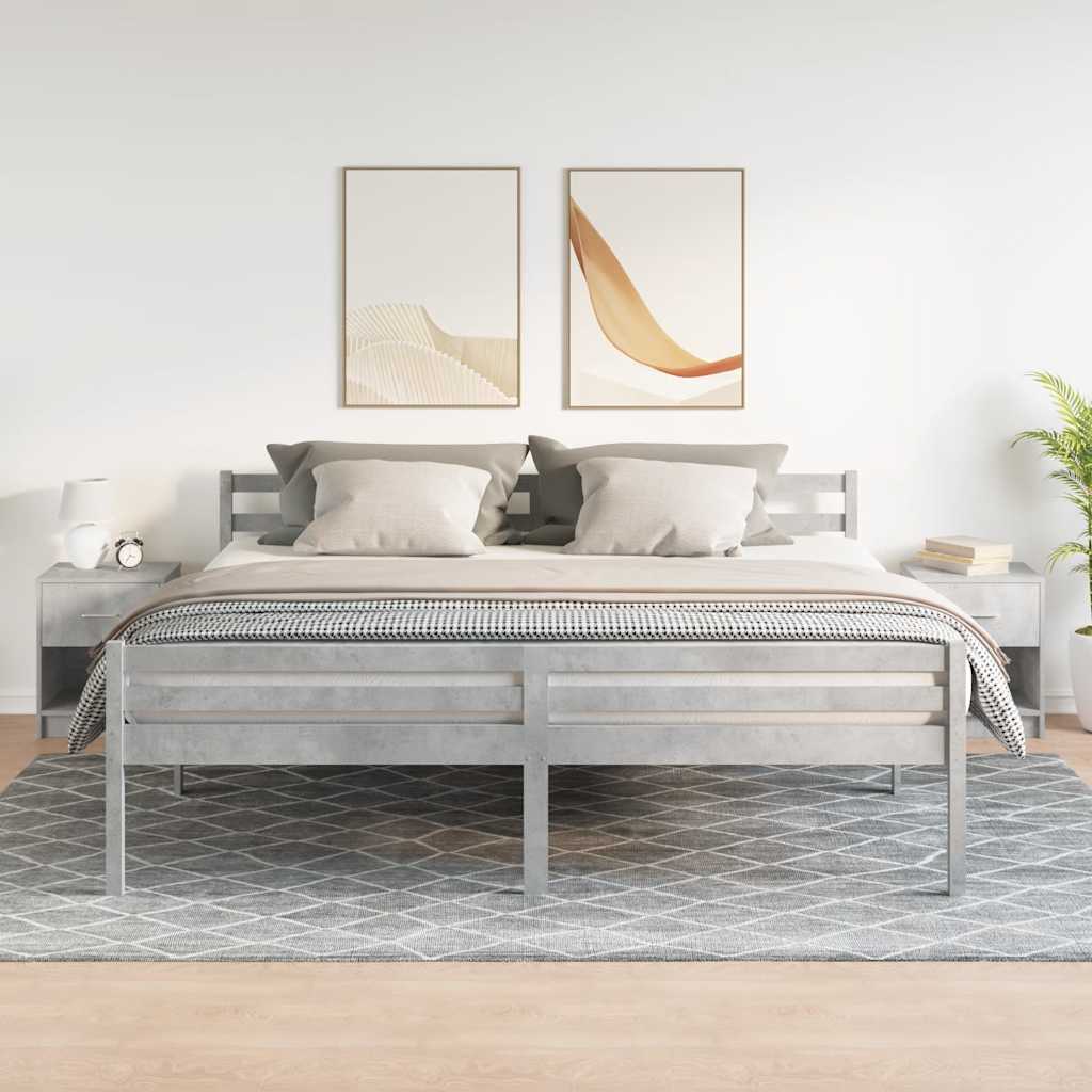 sengeborde 2 stk. med skuffe 40x34x50 cm betongrå