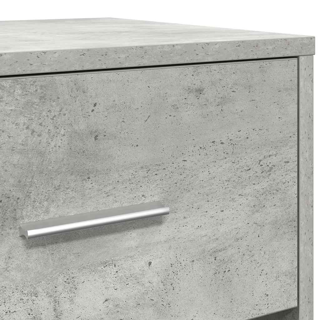 sengeborde 2 stk. med skuffe 40x34x50 cm betongrå