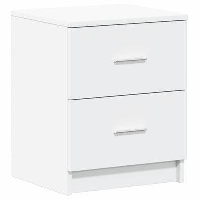 sengebord med 2 skuffer 40x36x50 cm hvid