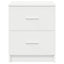 sengebord med 2 skuffer 40x36x50 cm hvid