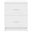 sengeborde 2 stk. med 2 skuffer 40x36x50 cm hvid