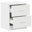 sengeborde 2 stk. med 2 skuffer 40x36x50 cm hvid