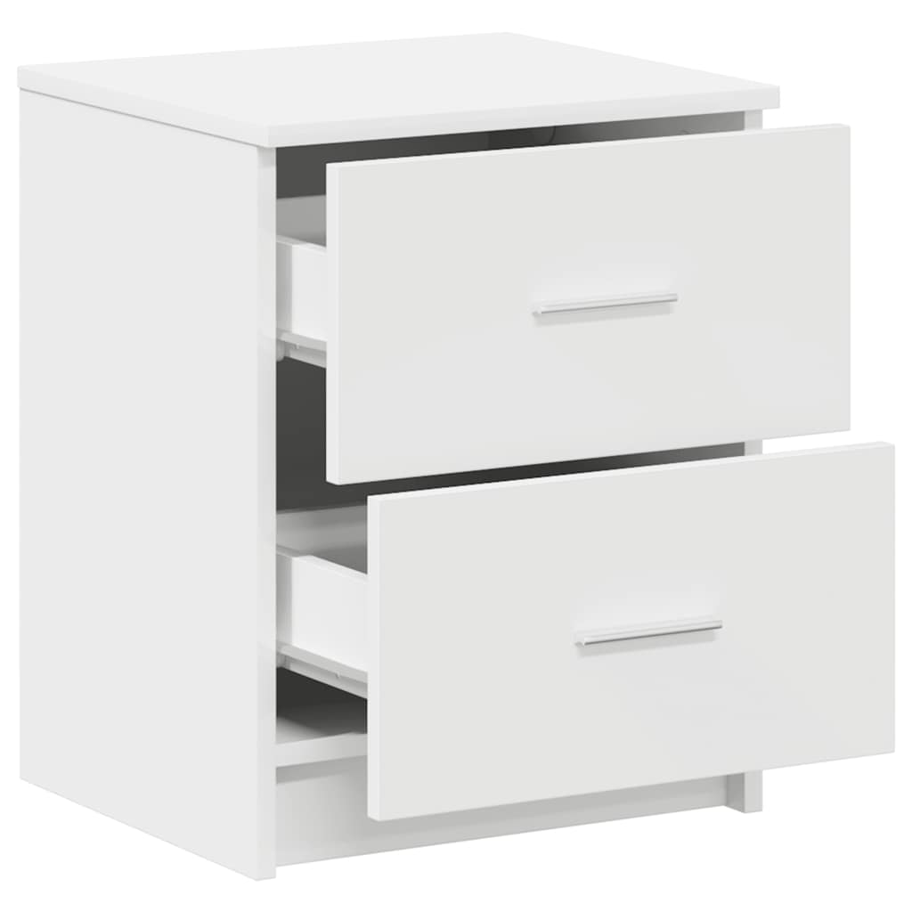 sengeborde 2 stk. med 2 skuffer 40x36x50 cm hvid