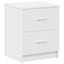 sengeborde 2 stk. med 2 skuffer 40x36x50 cm hvid
