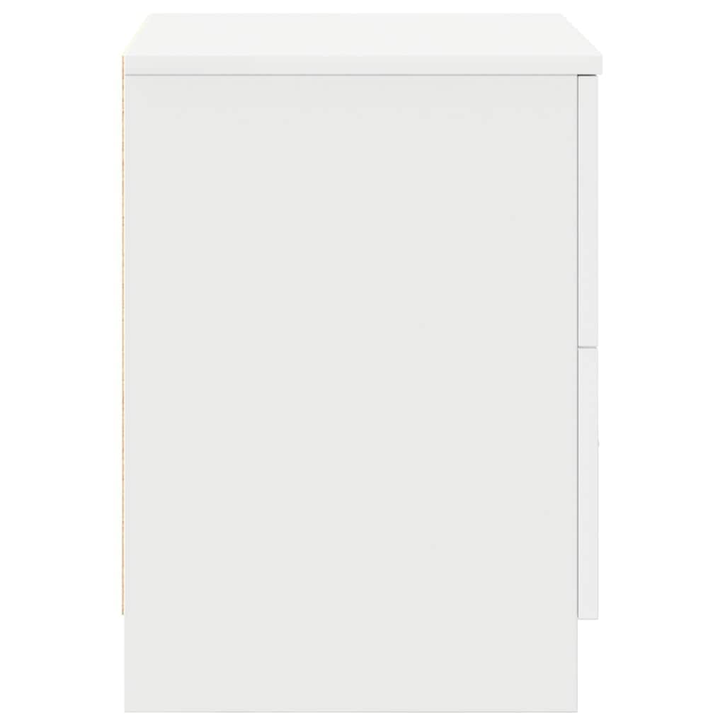sengeborde 2 stk. med 2 skuffer 40x36x50 cm hvid
