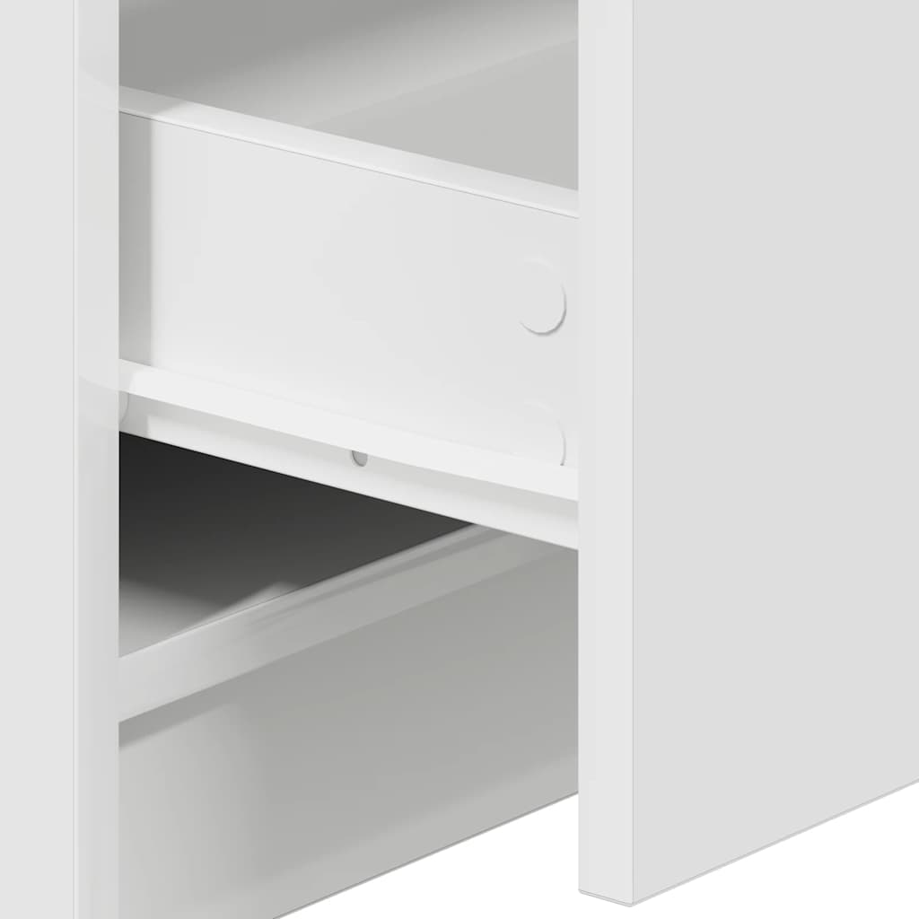 sengeborde 2 stk. med 2 skuffer 40x36x50 cm hvid