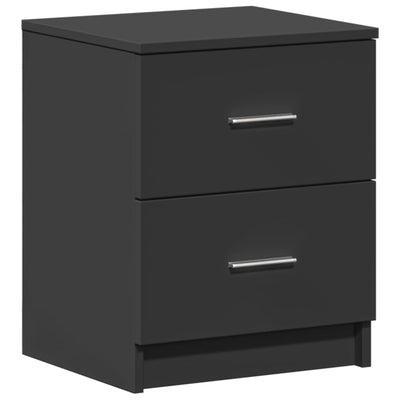 sengebord med 2 skuffer 40x36x50 cm sort