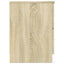 sengebord med 2 skuffer 40x36x50 cm sonoma-eg