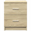 sengeborde 2 stk. med 2 skuffer 40x36x50 cm sonoma-eg