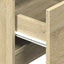 sengeborde 2 stk. med 2 skuffer 40x36x50 cm sonoma-eg