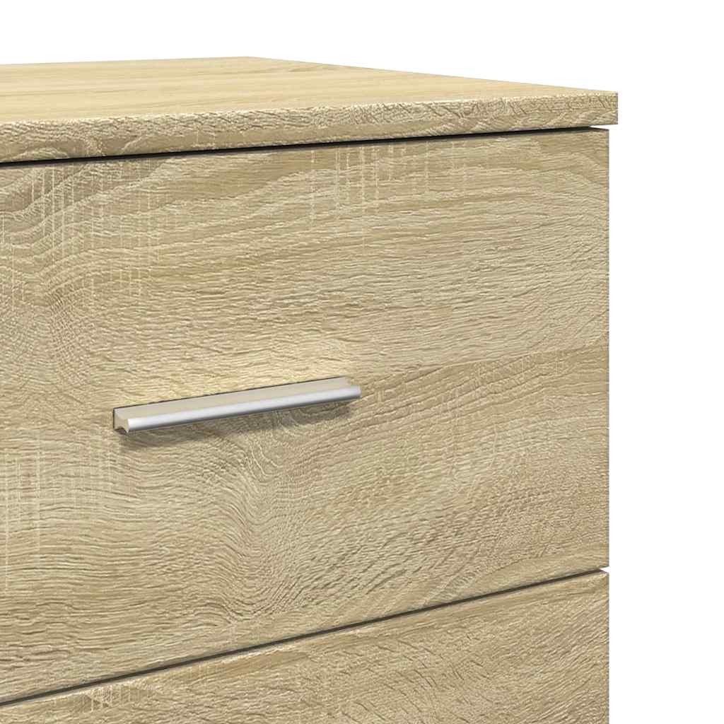 sengeborde 2 stk. med 2 skuffer 40x36x50 cm sonoma-eg