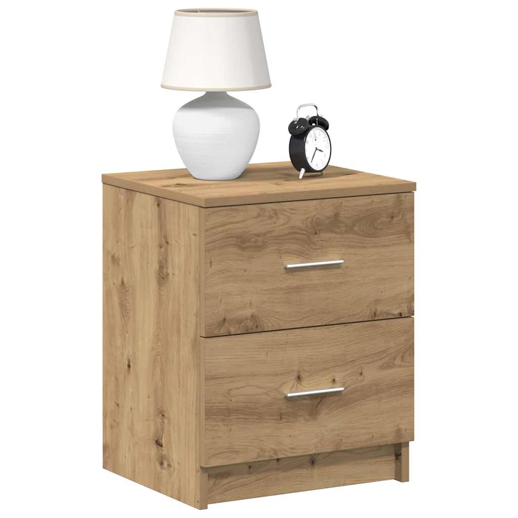 sengebord med 2 skuffer 40x36x50 cm kunsteg billede