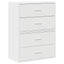 skabe med 2 skuffer 2 stk. 60x31x40 cm konstrueret træ hvid