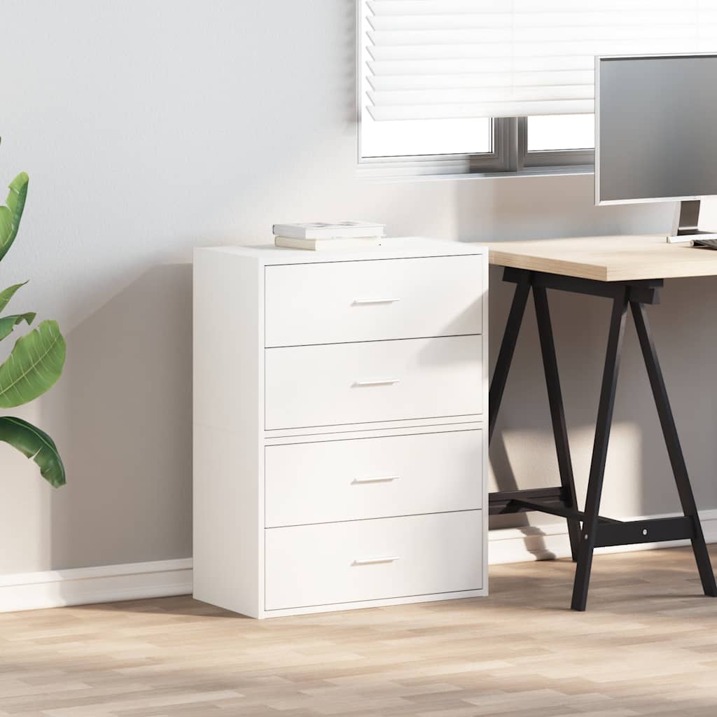 skabe med 2 skuffer 2 stk. 60x31x40 cm konstrueret træ hvid
