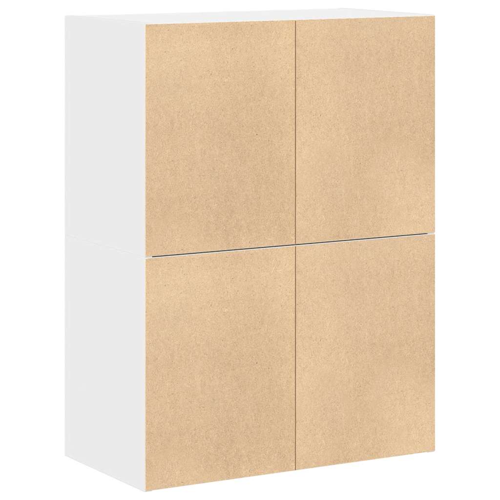 skabe med 2 skuffer 2 stk. 60x31x40 cm konstrueret træ hvid