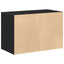 skab med 2 skuffer 60x31x40 cm konstrueret træ sort-eg