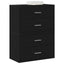 skabe med 2 skuffer 2 stk. 60x31x40 cm konstrueret træ sort-eg