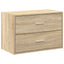 skab med 2 skuffer 60x31x40 cm konstrueret træ sonoma-eg
