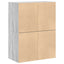 skabe med 2 skuffer 2 stk. 60x31x40 cm grå sonoma-eg