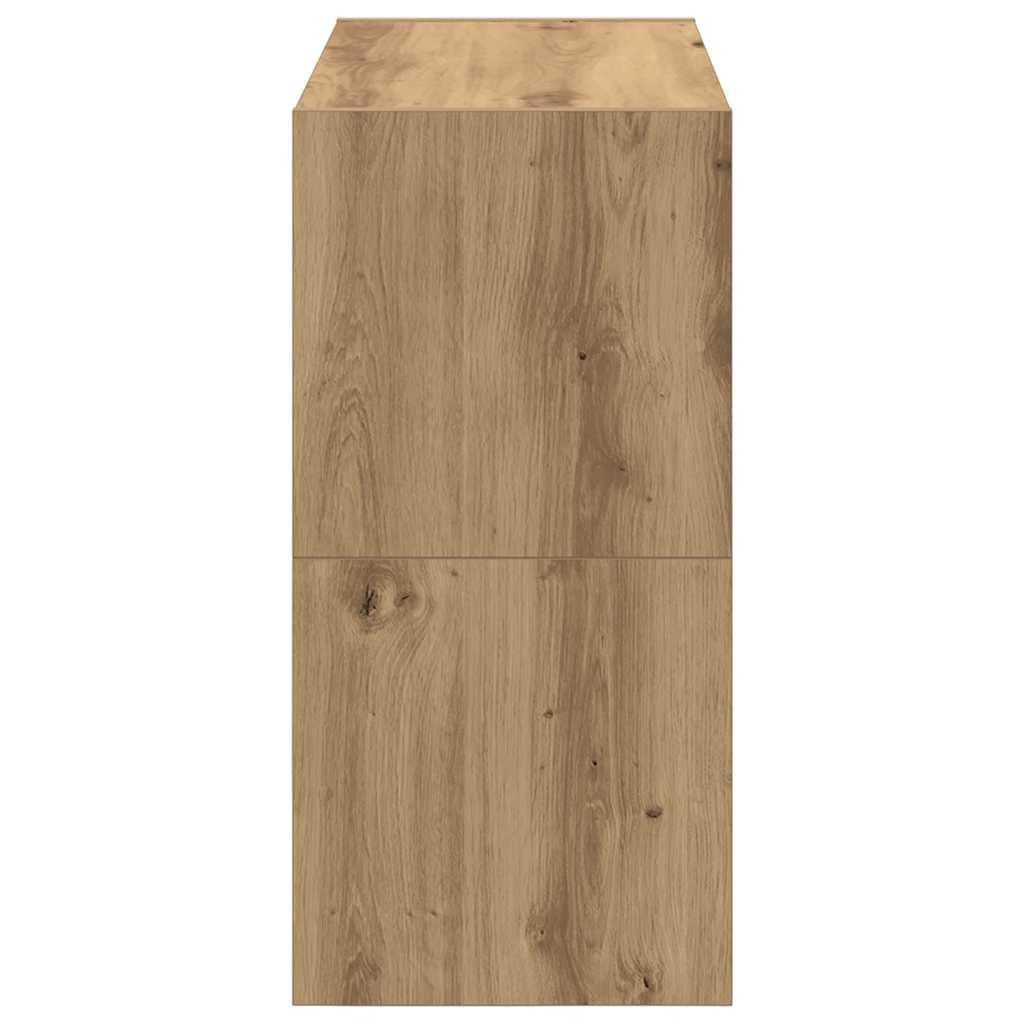 skostativer stabelbare 2 stk. 60x30x30,5 cm egetræsfarvet