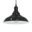 pendellampe højdejusterbar E27 Ø 31 cm metal glans sort