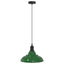 pendellampe højdejusterbar E27 Ø 31 cm metal glans grøn