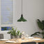 pendellampe højdejusterbar E27 Ø 31 cm metal glans grøn