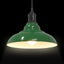 pendellampe højdejusterbar E27 Ø 31 cm metal glans grøn