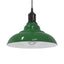 pendellampe højdejusterbar E27 Ø 31 cm metal glans grøn