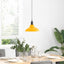 pendellampe højdejusterbar E27 Ø 31 cm metal glans gul