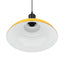 pendellampe højdejusterbar E27 Ø 31 cm metal glans gul