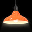 pendellampe højdejusterbar E27 Ø 31 cm metal glans orange
